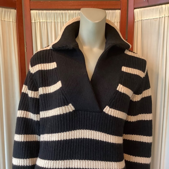 Reiss Woman’s Wool Blend Sweater Striped Size Small - Picture 2 of 9